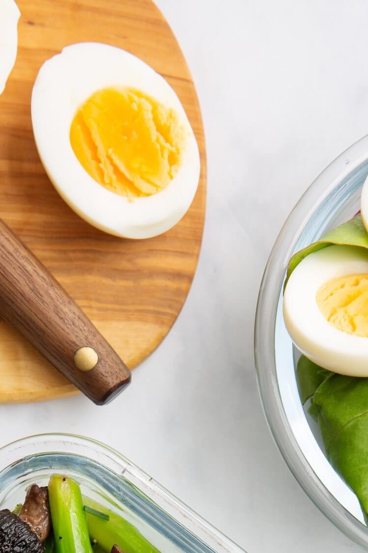 Perfect hard-boiled eggs start with farm-fresh organic eggs, simmered in shell for 12 minutes, then carefully transferred to an ice bath, for easier peeling. | peteandgerrys.com 